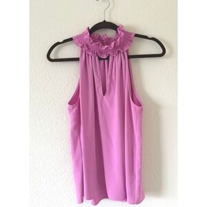 Amanda Uprichard Revolve Talita Sleeveless Top in Pompei Pink Size Medium Preppy